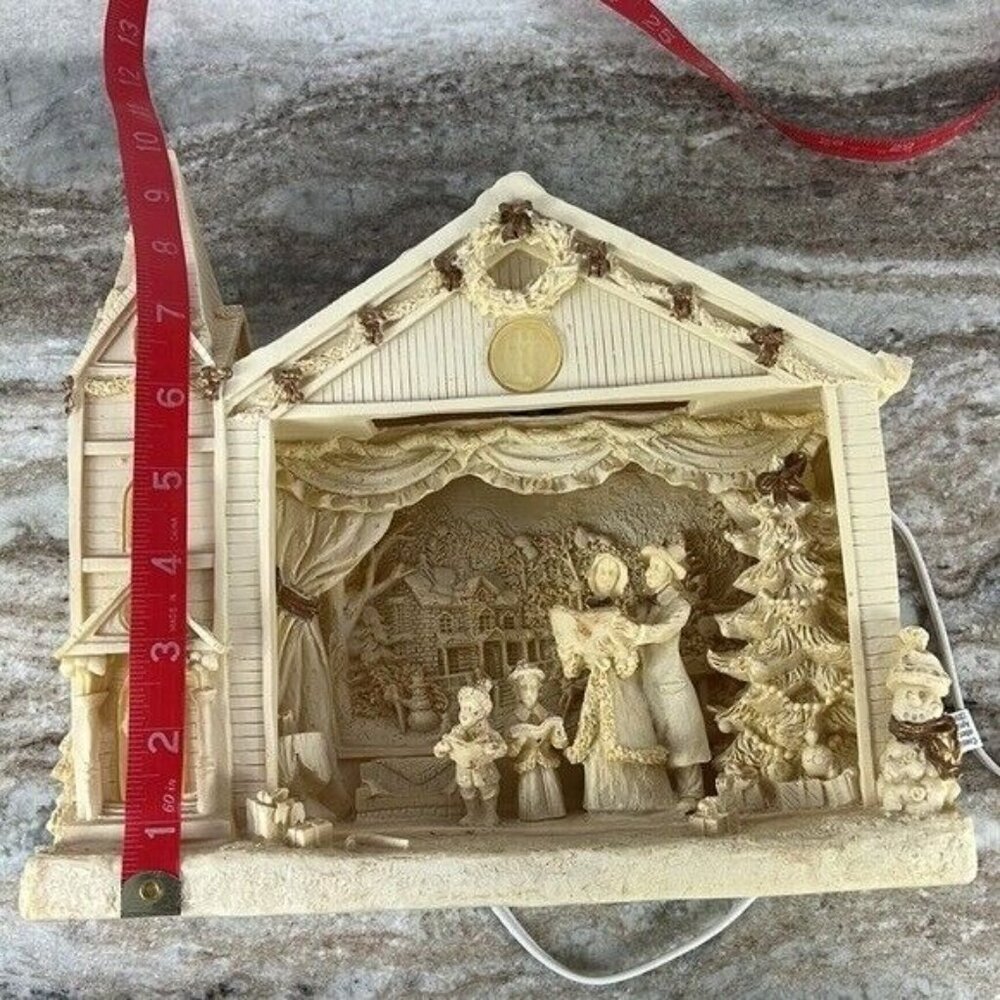 Silhouette Lighted Christmas church caroling holiday scene by Kirklands vintage - Picture 10 of 11